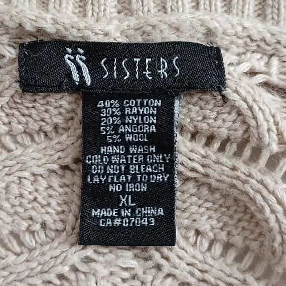 Sisters Open Front Vine Knit Cocoon Cardigan - Picture 9 of 16